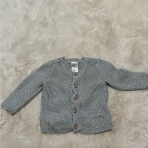 Gray Knit Cardigan 0-3 months